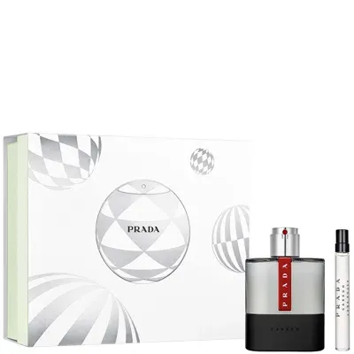 Prada Luna Rossa Carbon Eau De Toilette 100ml Gift Set In White