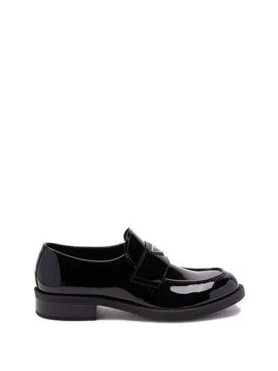 Prada Patent Leather Loafers In Black  