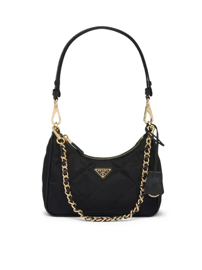 Prada Re-edition 1995 Chain Mini Bag In Re-nylon In Black