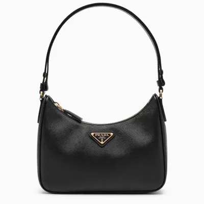 Prada Re-edition Black Mini Bag In Saffiano