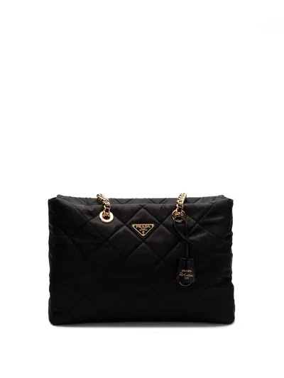 Prada Re-edition 1995 Chaîne Shoulder Bag In Black  