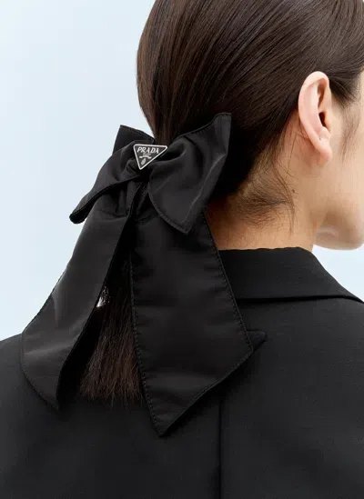 Prada Re-nylon Hair Clip In Black