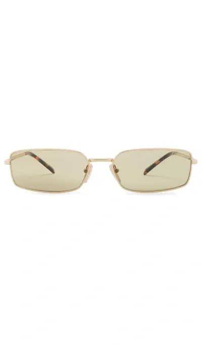 Prada Rectangle Sunglasses In 金色