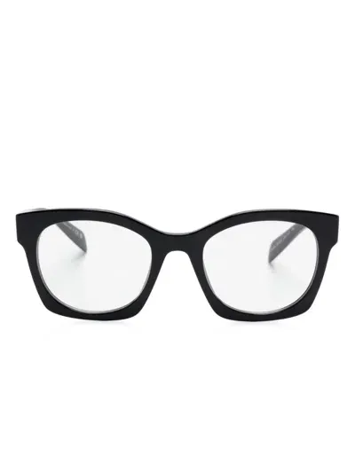 Prada Eckige Sonnenbrille Mit Logo In Black