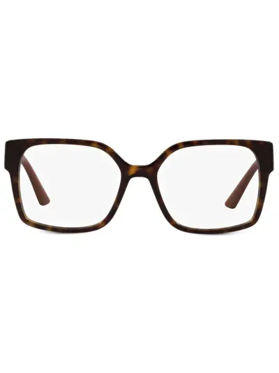 Prada Square-frame Glasses In Brown