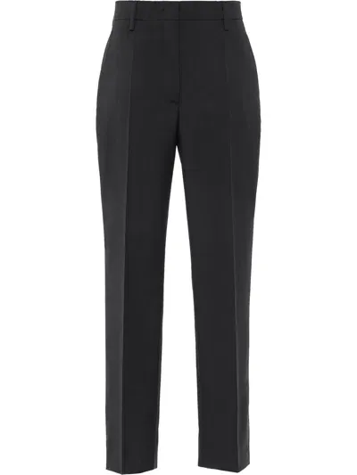 Prada Straight-leg Wool Trousers In Black