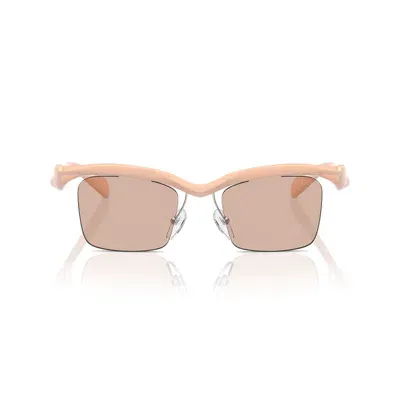 Prada Sunglasses In Rosa/marrone