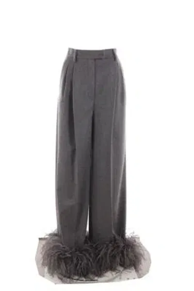 Prada Grey Cashmere Wide-leg Pant