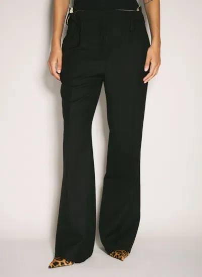 Prada Wool Gabardine Pants In Black