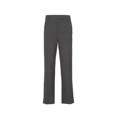 Prada Wool Pants In Grey