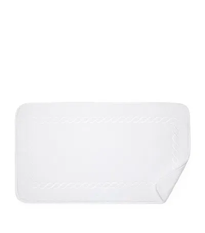 Pratesi Cotton Treccia Bath Mat In White