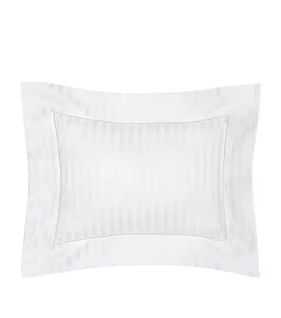 Pratesi Raso Rigato Boudoir Pillowcase In White