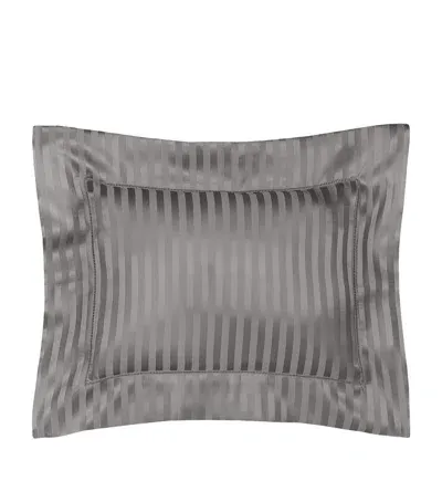 Pratesi Raso Rigato Pillowcase In Gray