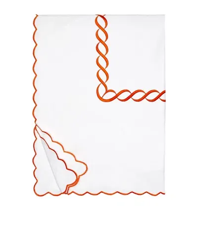 Pratesi Treccia King Duvet Cover In Orange