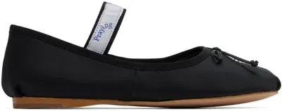 Praying Black Crystal-cut Ballerina Flats In Pink