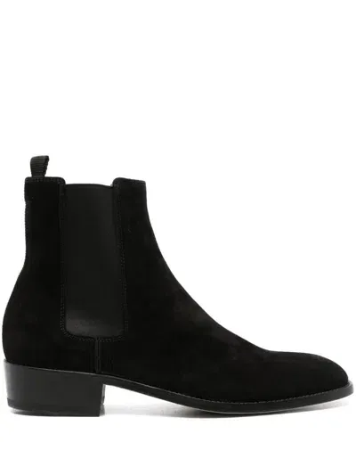 Premiata 30mm Suede Chelsea Boots In Black