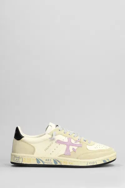 Premiata Clay Leather Sneakers In Beige