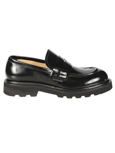 Premiata Leather Buckle Loafers In Black