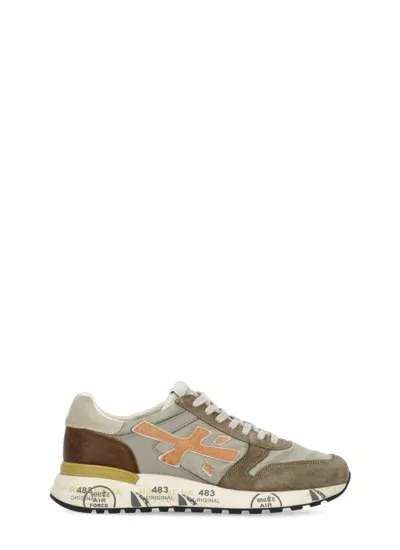 Premiata White  Sneakers Beige In Brown