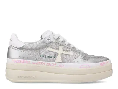 Premiata Leather Sneakers In Grey