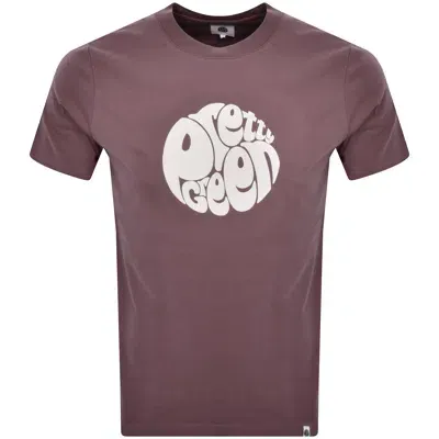 Pretty Green Gillespie Logo T Shirt Purple