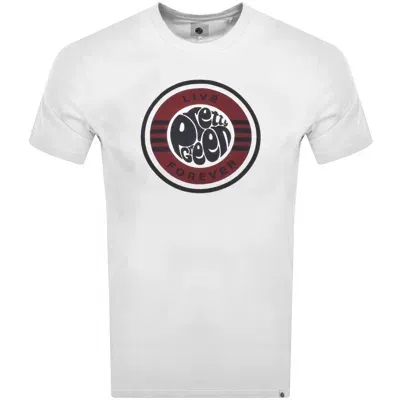 Pretty Green Live Forever T Shirt White