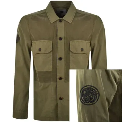 Pretty Green Mountfield Overshirt Khaki