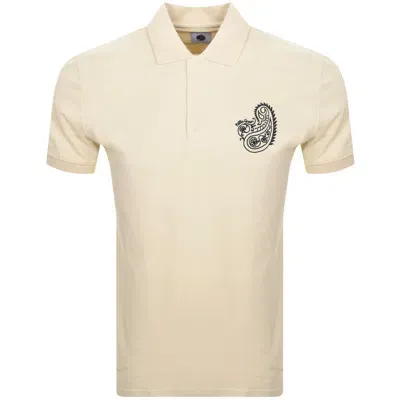 Pretty Green Paisley Polo T Shirt Beige