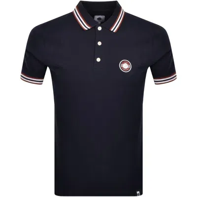 Pretty Green Pretty Navy Live Forever Polo T Shirt Navy