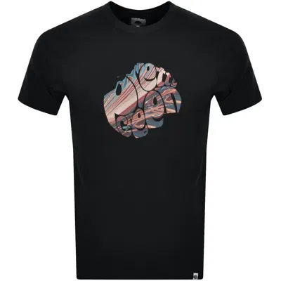 Pretty Green Sundown Logo T Shirt Black