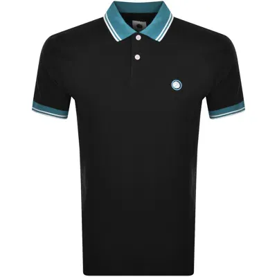 Pretty Green Tilby Contrast Polo T Shirt Black