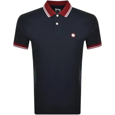 Pretty Green Tilby Contrast Polo T Shirt Navy