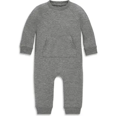 Primary Kids'  Baby Sweatshirt Romper In Heather Storm Gray