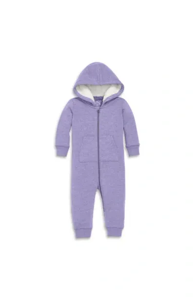 Primary Kids'  Baby Teddy Fleece-lined Zip Romper In Heather Iris