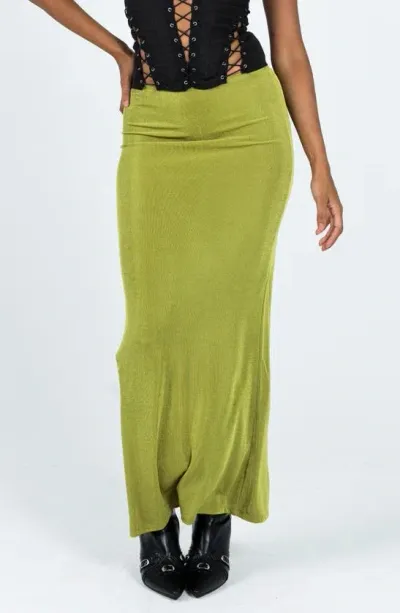 Princess Polly Harriette Maxi Skirt In Green