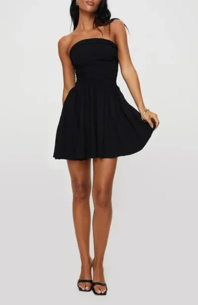 Princess Polly Rashida Strapless Minidress In Black