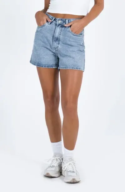 Princess Polly Tropicana Denim Shorts In Blue