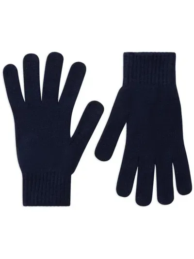 Pringle Of Scotland Classic Cashmere Gloves In Blue