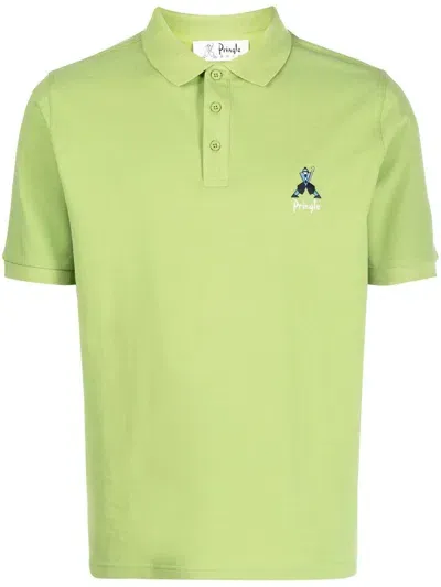 Pringle Of Scotland Geometric George Golf Polo Shirt In Grün