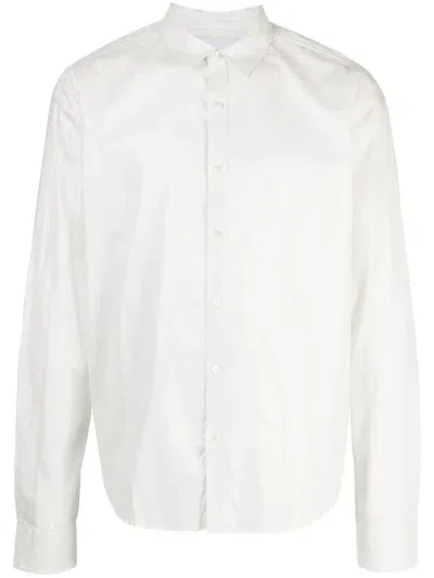 Private Stock Asymmetric-design Cotton Shirt In White