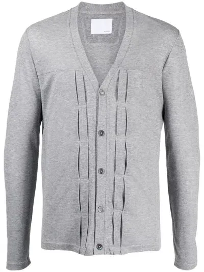 Private Stock The Antoine Striped Cardigan In Grey