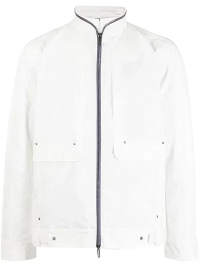 Private Stock The Bureau Stand-up Collar Jacket In White