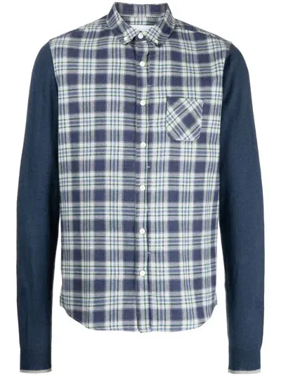 Private Stock The Sebastien Check-print Shirt In Blue