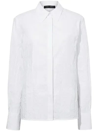 Proenza Schouler Allen Crinkled Shirt In White