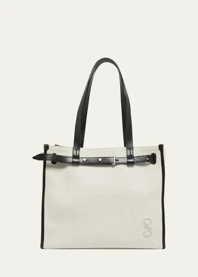 Proenza Schouler Belted Canvas Tote Bag In Natural