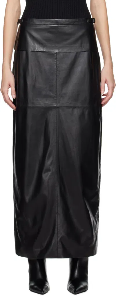 Proenza Schouler Black Adriana Leather Maxi Skirt