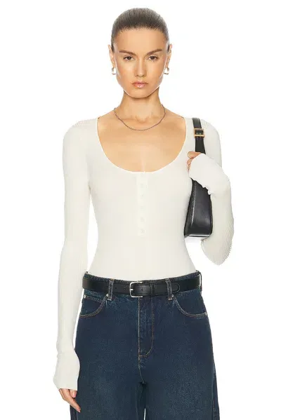 Proenza Schouler Boyd Henley Top In Ivory