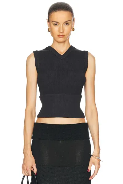 Proenza Schouler Cruz Vest In Charcoal