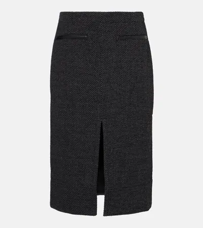 Proenza Schouler Kingsley Twill Midi Skirt In Black