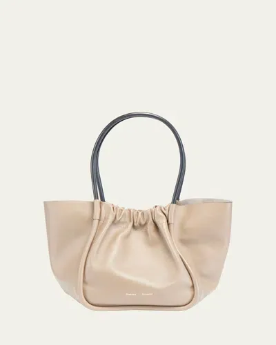 Proenza Schouler Large Ruched Tote In Taupe